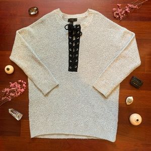 Oversized Tie Up Sweater (Dress)